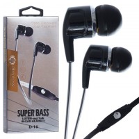 Наушники с микрофоном Deepbass D-16 черно-белые