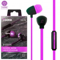 Наушники с микрофоном Yookie YK170 фиолетовые