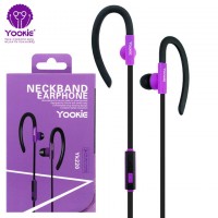 Наушники с микрофоном Yookie YK220 фиолетовые