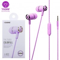 Наушники с микрофоном Yookie YK580 фиолетовые