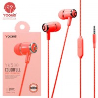 Наушники с микрофоном Yookie YK580 красные