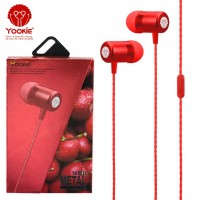 Наушники с микрофоном Yookie YK611 красные