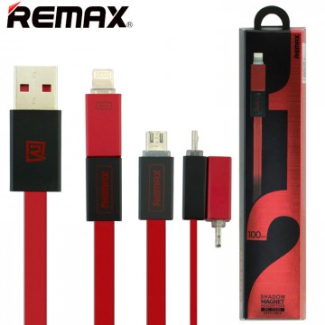 USB кабель Remax RC-026t 2in1 lightning-micro 1m красный в Одессе