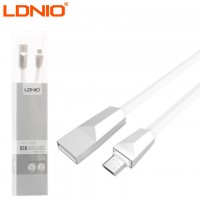 USB кабель LDNIO LS26 micro USB 1m белый