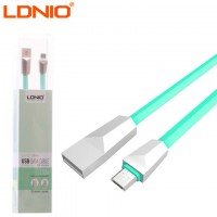 USB кабель LDNIO LS26 micro USB 1m зеленый