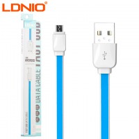 USB кабель LDNIO XS-07A micro USB 1m бело-синий