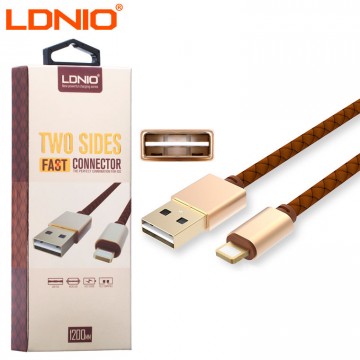 USB кабель LDNIO LS25 lightning 1.2m коричневый в Одессе