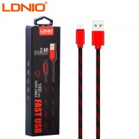 USB кабель LDNIO LS23 micro USB 1m красный