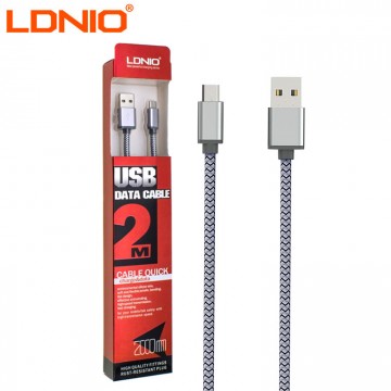 USB кабель LDNIO LS17 micro USB 2m серебристый в Одессе