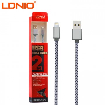 USB кабель LDNIO LS17 lightning 2m серебристый в Одессе