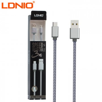 USB кабель LDNIO LS31 micro USB 3m серебристый в Одессе