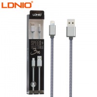 USB кабель LDNIO LS31 lightning 3m серебристый