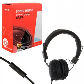 Наушники с микрофоном Sonic Sound E110 черные в Одессе