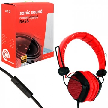 Наушники с микрофоном Sonic Sound E168A красные в Одессе