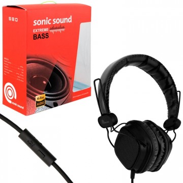 Наушники с микрофоном Sonic Sound E168A черные в Одессе