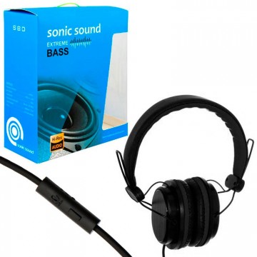 Наушники с микрофоном Sonic Sound E288 черные в Одессе