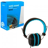 Наушники Sonic Sound E288 черно-голубые