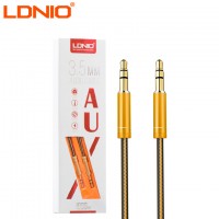 AUX кабель LDNIO LS-Y01 3.5mm 1м золотистый