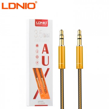AUX кабель LDNIO LS-Y01 3.5mm 1м золотистый в Одессе