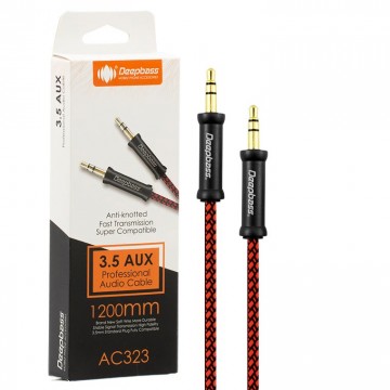 AUX кабель Deepbass AC323 3.5mm 1.2м черно-красный в Одессе