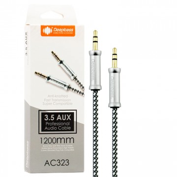 AUX кабель Deepbass AC323 3.5mm 1.2м серебристый в Одессе