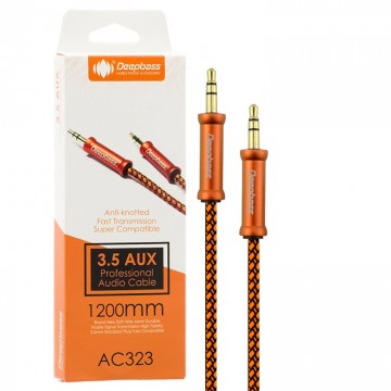 AUX кабель Deepbass AC323 3.5mm 1.2м оранжевый в Одессе