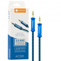 AUX кабель Deepbass AC323 3.5mm 1.2м синий