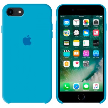 Чехол Silicone Case Original iPhone 7, 8, SE 2020 №24 (Azure blue) (N24) в Одессе