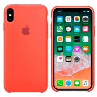 Чехол Silicone Case Original iPhone X, XS № 2 (Apricot Orange) (N02)