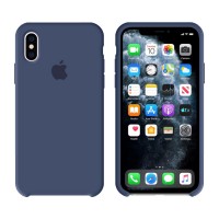 Чехол Silicone Case Original iPhone X, XS № 8 (Midnight blue) (N08)