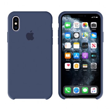 Чехол Silicone Case Original iPhone X, XS № 8 (Midnight blue) (N08) в Одессе