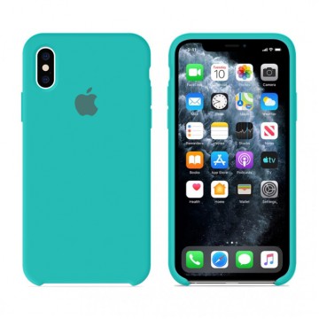 Чехол Silicone Case Original iPhone X, XS №21 (Ice sea blue) (N21) в Одессе