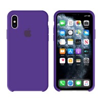 Чехол Silicone Case Original iPhone X, XS №30 (Dark purple) (N34)