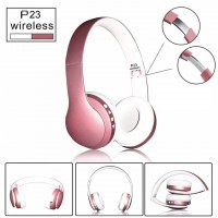 Bluetooth наушники с микрофоном P23 розовые