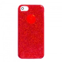 Чехол силиконовый Shine Apple iPhone 5, 5S красный