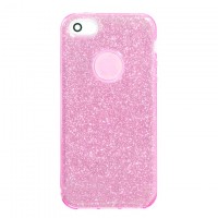 Чехол силиконовый Shine Apple iPhone 5, 5S розовый