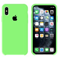 Чехол Silicone Case Original iPhone X, XS №66 (Brilliant green) (N40)