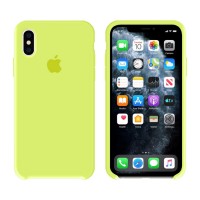 Чехол Silicone Case Original iPhone X, XS №32 (Shiny yellow) (N41)