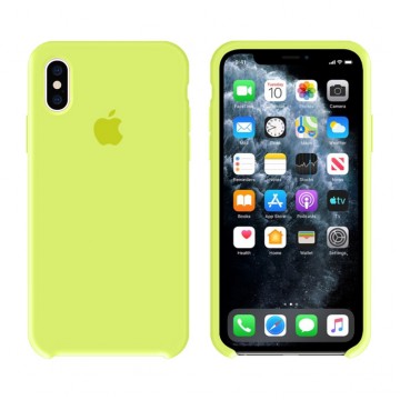 Чехол Silicone Case Original iPhone X, XS №32 (Shiny yellow) (N41) в Одессе