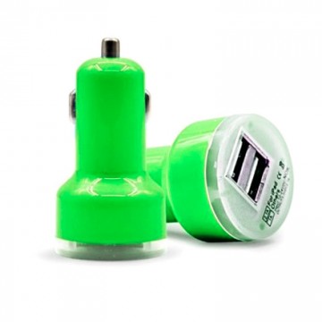 Автомобильное зарядное устройство Short 2USB 2.1A green в Одессе