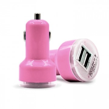 Автомобильное зарядное устройство Short 2USB 2.1A pink в Одессе