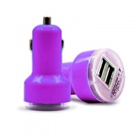 Автомобильное зарядное устройство Short 2USB 2.1A purple