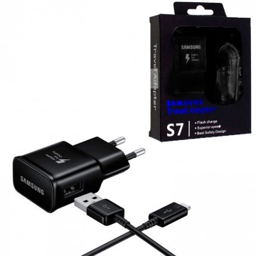 Сетевое зарядное устройство Samsung S7 Fast charger 9V-1.67A 5V-2.0A micro-USB black (картон) в Одессе