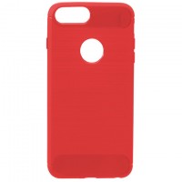 Чехол силиконовый Polished Carbon Apple iPhone 7 Plus, 8 Plus красный