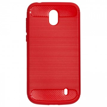 Чехол силиконовый Polished Carbon Nokia 1 красный в Одессе