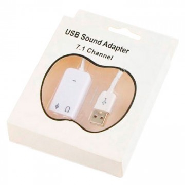 Звуковая карта USB-3.5 mini jack 7in1 Apple white в Одессе