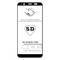 Защитное стекло 5D Samsung A6 2018 A600, J6 2018 J600 black тех.пакет