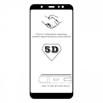 Защитное стекло 5D Samsung A6 Plus 2018 A605 black тех.пакет в Одессе