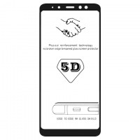 Защитное стекло 5D Samsung A8 Plus 2018 A730 black тех.пакет