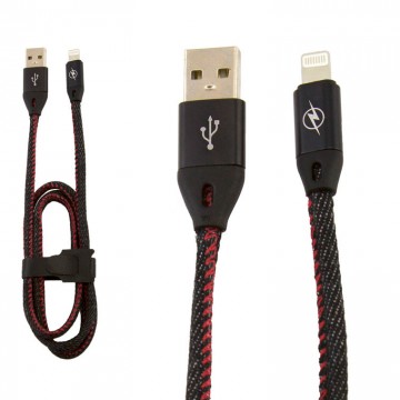 Кабель USB - Lightning (JEANS) 1m черный в Одессе